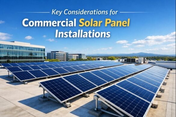 Commercial solar panel installation