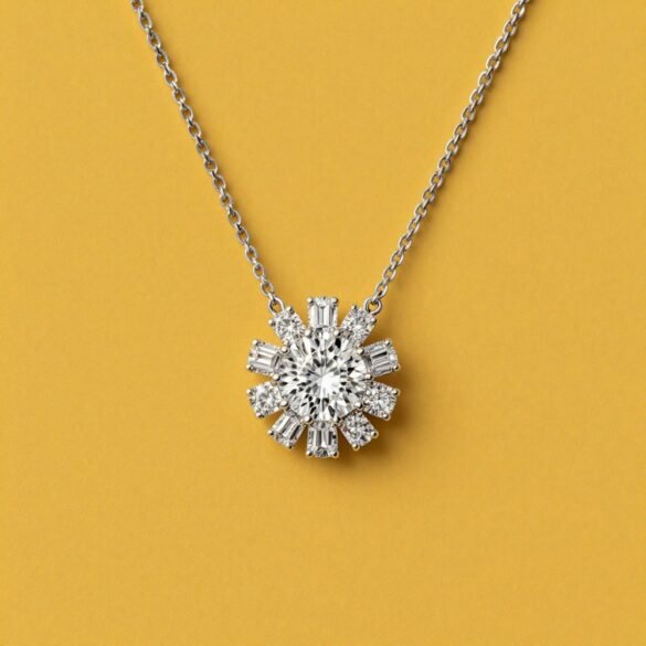 Halo Diamond Necklace