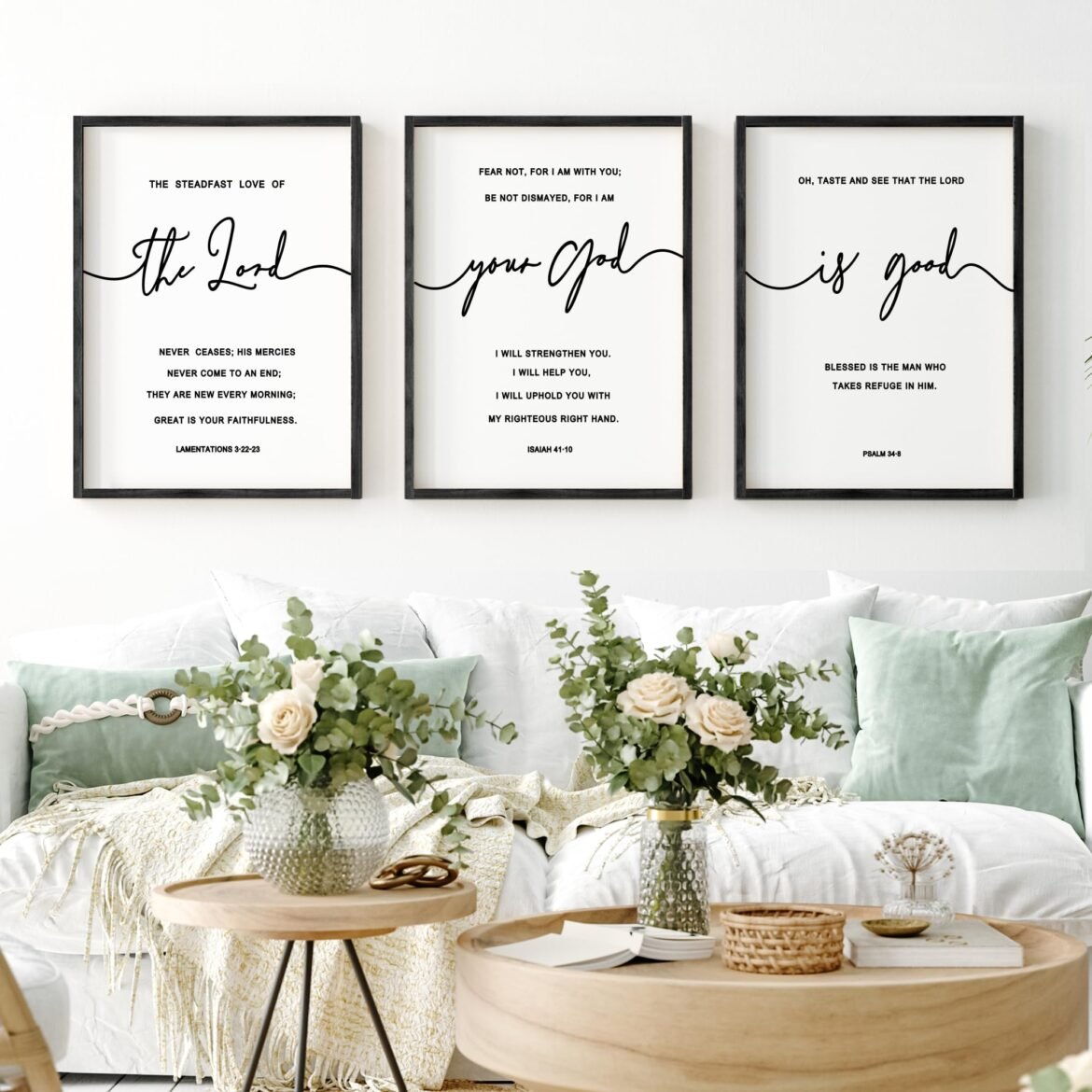 Wall art with scripture verses