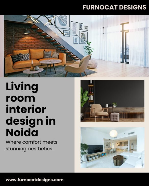 Living room interior design in Noida