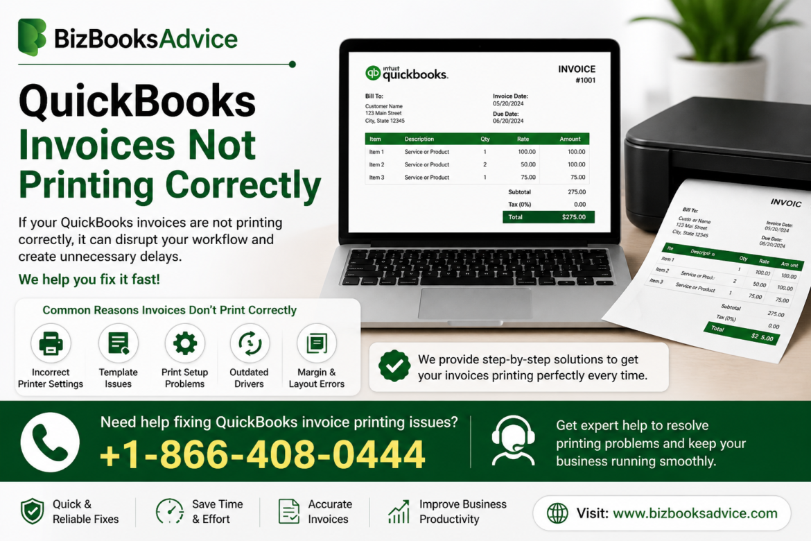 QuickBooks Invoices Not Printing Correctly