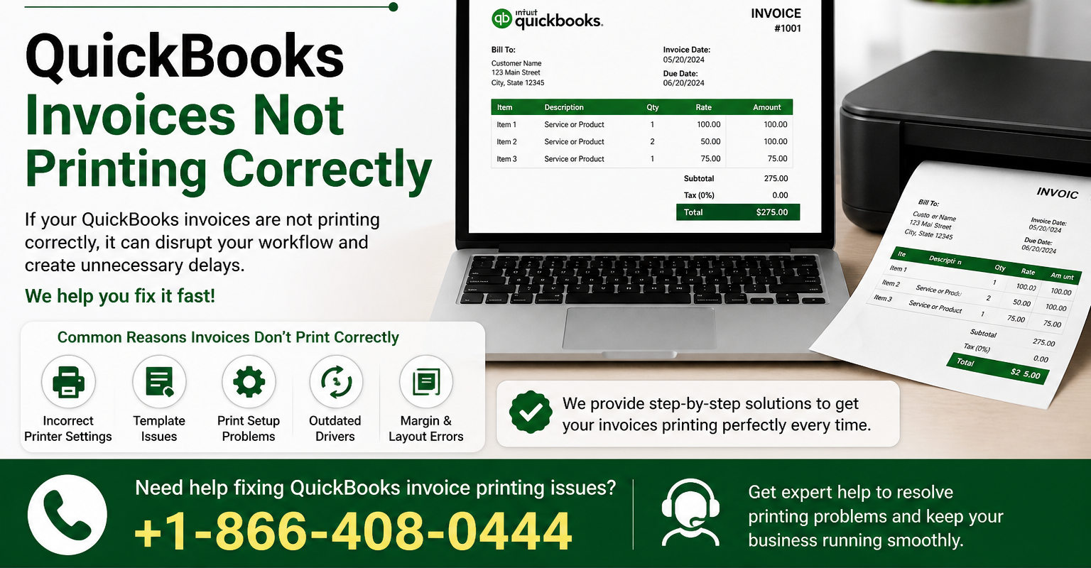 QuickBooks Invoices Not Printing Correctly