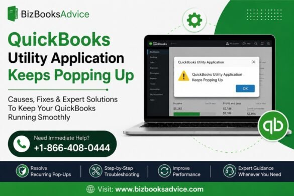 QuickBooks utility pop-up